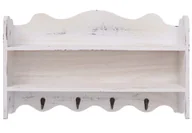 Wieszaki i stojaki - Biały wieszak ścienny z półkami W6-M23 - miniaturka - grafika 1