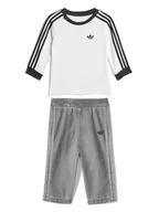 Bluzki damskie - adidas Komplet bluzka i spodnie Denim JW5312 Biały Regular Fit - miniaturka - grafika 1