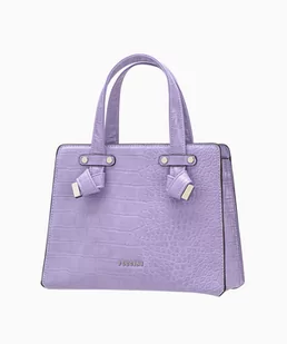 PUCCINI Damska torebka o fakturze crocco fioletowa - Torebki damskie - miniaturka - grafika 1