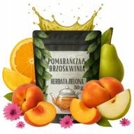 Herbata - Herbata zielona POMARAŃCZA & BRZOSKWINIA 50 g Z GRUSZKĄ I SKÓRKĄ POMARAŃCZY - miniaturka - grafika 1