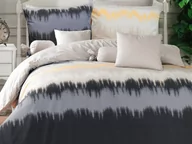Pościel - Pościel bawełniana 200x220 Vibe Grey kremowa grafitowa żółta pasy Cottonlove Exclusive - miniaturka - grafika 1