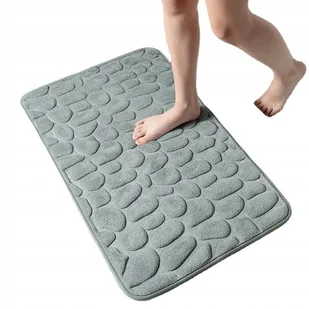 Dywanik ŁAZIENKOWY Antypoślizgowy PIANKA MEMORY Kamienie MATA Gruby SZARY - Dywaniki łazienkowe Dywanik ŁAZIENKOWY Antypoślizgowy PIANKA MEMORY Kamienie MATA Gruby SZARY - Dywaniki łazienkowe - miniaturka - grafika 1