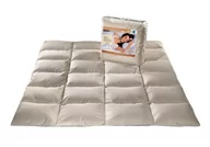 Kołdry - Kołdra puchowa 160x200 ekri 1,2 kg naturalny wsad 100% bawełna Inlet AMW - miniaturka - grafika 1
