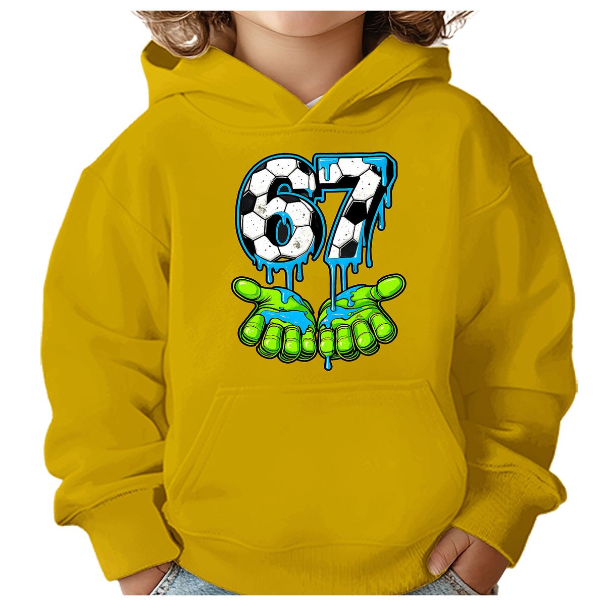 BLUZA DZIECIĘCA Z KAPTUREM 67 SIX SEVEN PIŁKA VIRAL 134-140 PREZENT