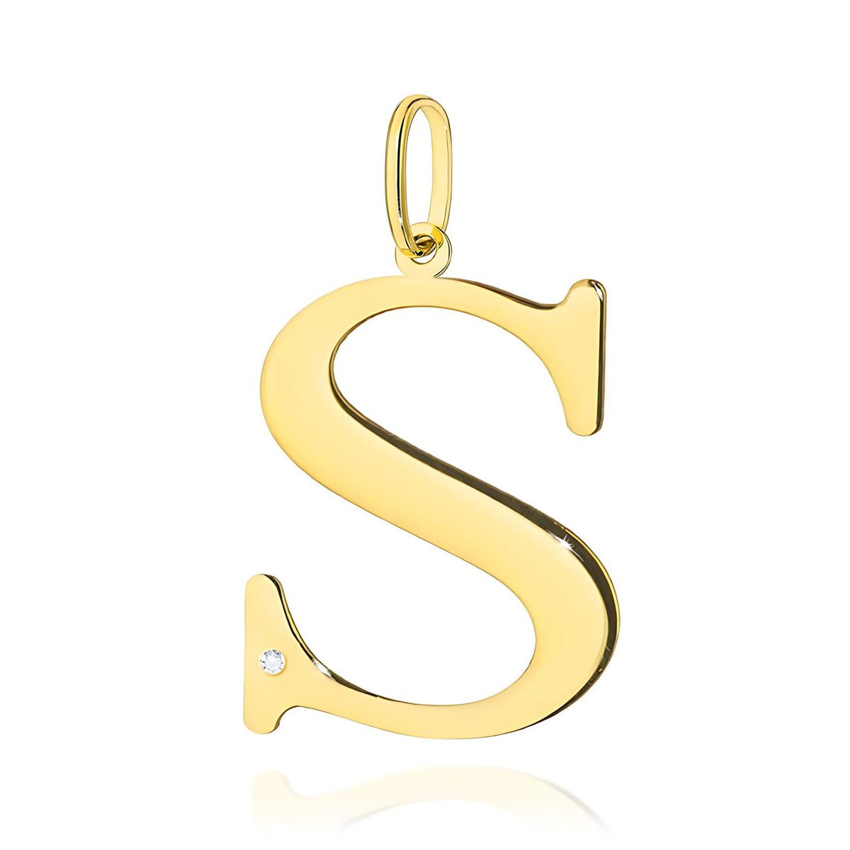 Złota zawieszka / wisiorek Diament 0,005ct - litera S - żółte złoto pr. 585