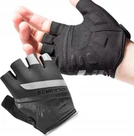 Rękawiczki rowerowe - RockBros Rękawiczki rowerowe antypoślizgowe bez palców M czarne ROCKBROS - miniaturka - grafika 1