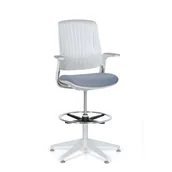 Fotele i krzesła biurowe - Krzesło robocze GREG na ślizgaczach, szare - miniaturka - grafika 1