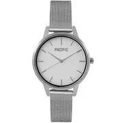 Zegarki damskie - Srebrny damski zegarek z bransoleta mesh PACIFIC X6207-01 - miniaturka - grafika 1