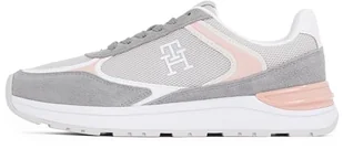 TOMMY HILFIGER Damska bluzka na co dzień, modna koszulka z niskim stanem, szary (Grey Whisper), 38 EU, Szaro-szary szept, 39 EU - Bluzki damskie - miniaturka - grafika 1