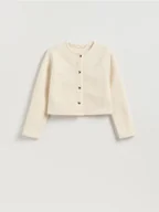 Marynarki i żakiety damskie - Reserved - Żakiet z dekoracyjnymi guzikami - złamana biel - miniaturka - grafika 1