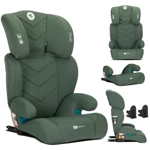 FOTELIK SAMOCHODOWY ISOFIX I-SIZE 100-150CM BLACK LORELLI SPEED GT + PODDUPNIK ZIELONY - Foteliki samochodowe - miniaturka - grafika 1