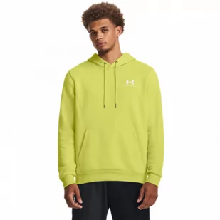 Męska bluza dresowa nierozpinana z kapturem Under Armour UA Essential Fleece Crew - khaki - UNDER ARMOUR - Bluzy sportowe męskie - miniaturka - grafika 1