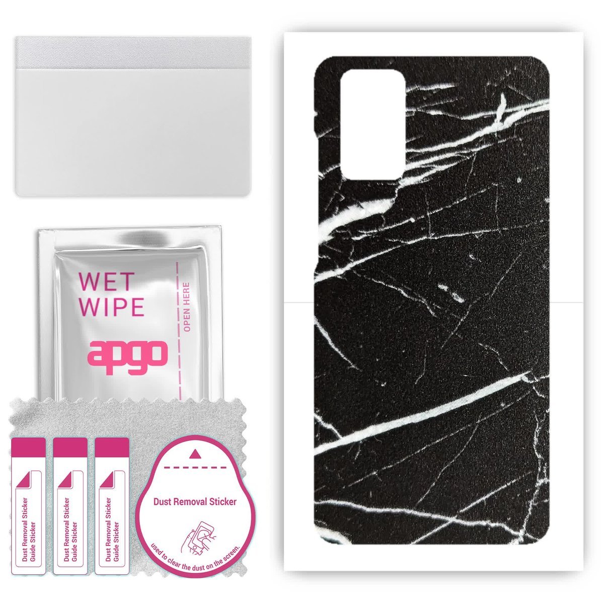 Folia naklejka skórka strukturalna na TYŁ do Samsung Galaxy S20 Plus - Marmur Ciemny - apgo SKINS