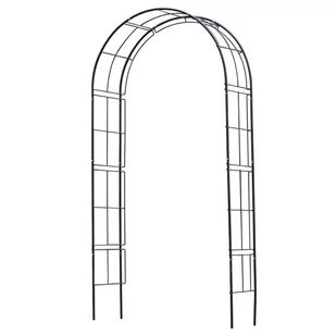 Nature Nature łuk ogrodowy / pergola metalowa w kolorze czarnym 6040802 - Kratki i pergole - miniaturka - grafika 1