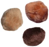 Dekoratorstwo - Titanum Pompony akrylowe w tonacji brązowej średnicy 25mm 30szt TITANUM - miniaturka - grafika 1