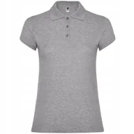 Koszulki i topy damskie - Koszulka POLO Damska Bawełna PIQUE Roly STAR 6634 SZARY Heather 2XL - miniaturka - grafika 1