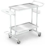 Meble i wyposażenie gabinetów medycznych - D-01/B1.ST zabiegowy wózek oddziałowy z tacami instrumentalnymi - miniaturka - grafika 1