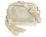 Torebki damskie - Skórzana, mała damska torebka Serafina - złota, wieczorowa - miniaturka - grafika 1