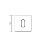 Szyldy i rozety - ROZETA KWADRATOWA VDS KLUCZ R67F KOLOR CHROM SZCZOTKOWANY - miniaturka - grafika 1