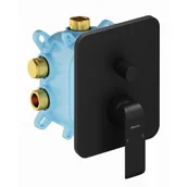 Baterie podtynkowe - RAVAK X070179 FL 065.20 R-box bateria czarna podtynkowa FLAT z przełącznikiem - miniaturka - grafika 1