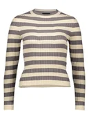 Swetry damskie - Pieces Sweter "Crista" w kolorze kremowo-szarym - miniaturka - grafika 1