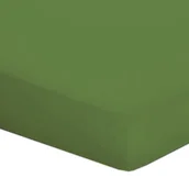 Prześcieradła - Prześcieradło 120x200 z satyny bawełnianej Gold z gumką ciemnozielone Matex - miniaturka - grafika 1