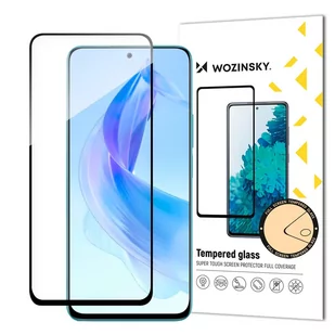 Wytrzymałe szkło hartowane do Honor 90 Lite / X50i na cały ekran z ramką Full Glue czarne WOZINSKY - Szkła hartowane na telefon - miniaturka - grafika 1