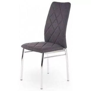 Nowoczesne krzesło pikowane Rankin - ciemny popiel - Krzesła - miniaturka - grafika 1