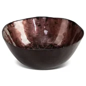 Figurki dekoracyjne - EUROFIRANY Misa ceramiczna 28 cm brązowa - miniaturka - grafika 1