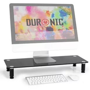 Duronic DM052-4 Podstawka pod monitor telewizor TV  szklana podstawa czarna do 20 kg 70x 24 cm - Akcesoria do monitorów - miniaturka - grafika 1