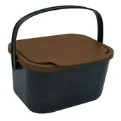 Kosze na śmieci - Practic Kosz Do Segregacji Odpadów Bini 4,5l Bio 35% Czarno-beżowe Pracitc.. AVO000482 - miniaturka - grafika 1