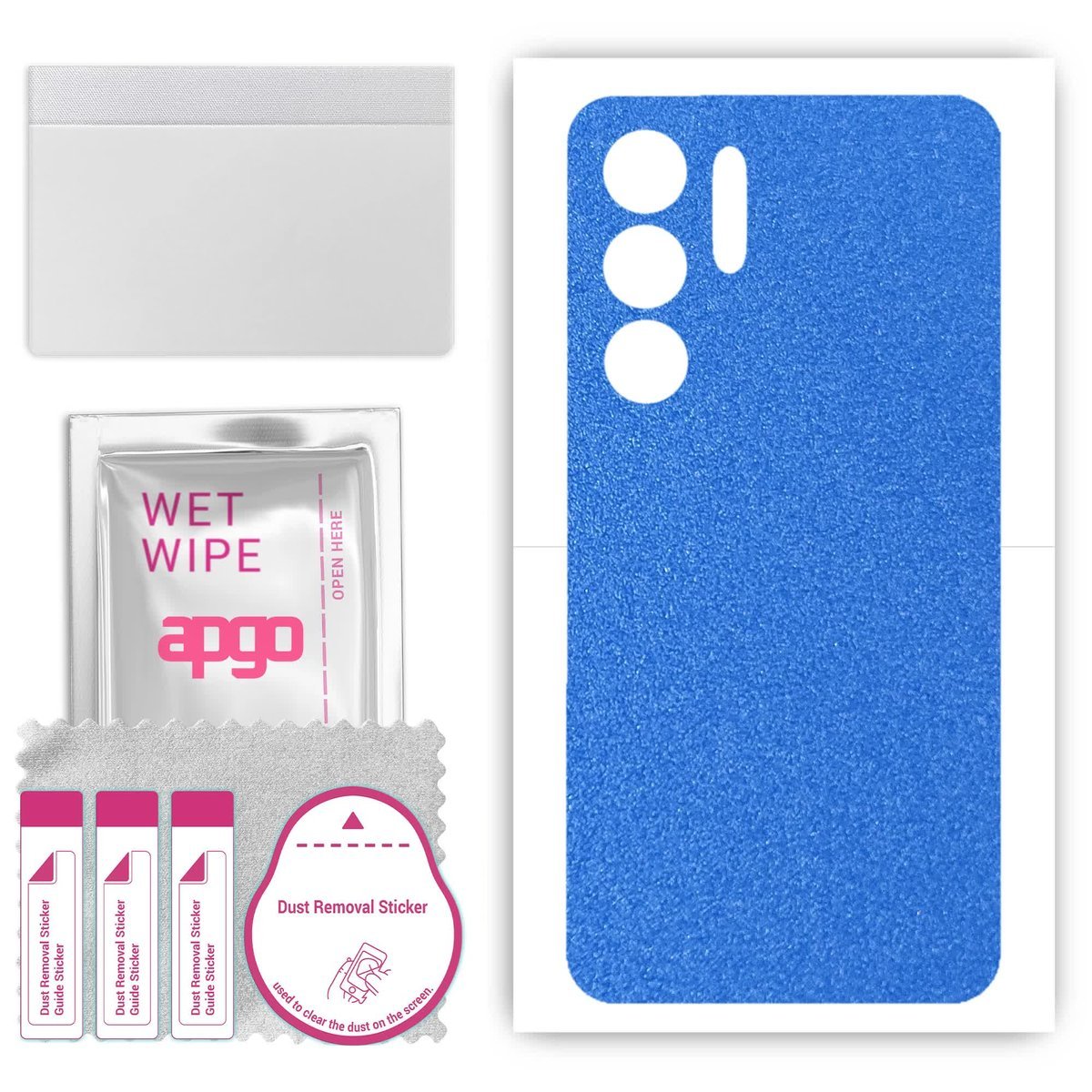 Folia naklejka skórka strukturalna na TYŁ do ZTE Nubia Red Magic 9S Pro - Niebieski Pastel Matowy - apgo SKINS