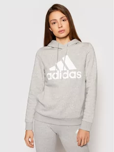 Adidas Bluza Essentials Logo GL0719 Szary Standard Fit - Bluzy sportowe damskie - miniaturka - grafika 1