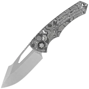 Nóż składany Heretic Pariah Manual White Camo Carbon Fiber, Stonewashed MagnaCut by Tony Marfione Jr. - Noże - miniaturka - grafika 1