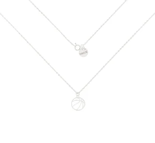 Srebrny naszyjnik z piłką do koszykówki 45 cm - Naszyjniki - miniaturka - grafika 1