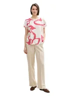 Koszulki i topy damskie - Tom Tailor Koszulka w kolorze różowo-białym - miniaturka - grafika 1