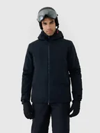 Kurtki narciarskie - Kurtka narciarska męska z kapturem 4F 4FSAW24TTJAM0859-20S Czarny M - miniaturka - grafika 1