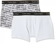 Spodenki damskie - Calvin Klein Szorty Bokserki Męskie Opakowanie 2 Bawełna Elastyczna, Biały Pr/Biały, 10-12 lat - miniaturka - grafika 1