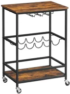 Wózki kuchenne - Industrialny wózek kuchenny z półką na wino R2-P76 - miniaturka - grafika 1