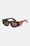Okulary przeciwsłoneczne - Gucci okulary przeciwsłoneczne damskie kolor fioletowy GG1664S - miniaturka - grafika 1