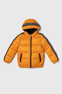 Kurtki i płaszcze dla chłopców - Guess kurtka dziecięca kolor pomarańczowy - grafika 1