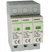 Piorunochrony - Ogranicznik przepięć Noark 112894 typ II 1200V DC 3 moduły szer. dla nieuziemionych systemów SPD Ex9UEP 20 3P - miniaturka - grafika 1