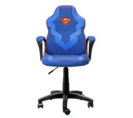 Fotele gamingowe - Trust GXT 703SM Revvo Kids Dla dzieci do 110kg Tkanina Skóre ECO Niebieski Superman - miniaturka - grafika 1