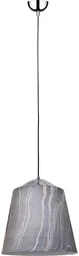 Natura Lampa Wisząca 1xE27 Max.60W Chromowany Metal/Czarny Kabel PCV/Szary-Biały Metal - Lampy sufitowe - miniaturka - grafika 1