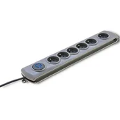 Listwy zasilające - QOLTEC Listwa antyprzepięciowa Quick Switch 6 Gniazd 1.8m (50165) - miniaturka - grafika 1