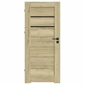 Drzwi wewnętrzne - Skrzydło drzwiowe łazienkowe z podcięciem wentylacyjnym Syrion dąb halifax 70 lewe Nawadoor - miniaturka - grafika 1