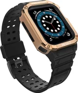 Akcesoria do smartwatchy - Hurtel Protect Strap Band opaska z etui do Watch 7 / 6 / 5 / 4 / 3 / 2 / SE (45 / 44 / 42mm) obudowa pancerny pokrowiec na zegarek czarny - miniaturka - grafika 1