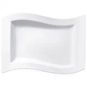 Talerze - Villeroy & Boch Talerz płaski VILLEROY&BOCH NewWave, biały, 33x24 cm - miniaturka - grafika 1