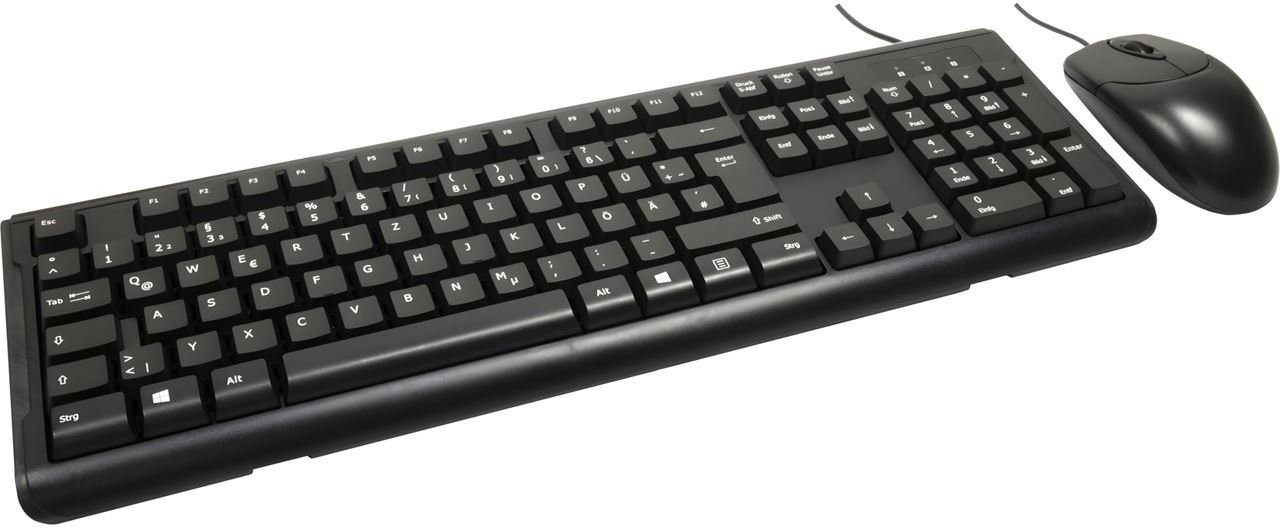 Inter-Tech Tas KB-102DE Zestaw klawiatura+mysz przewodowy