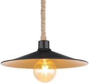 Lampy sufitowe - Globo Diana 15690H1 lampa wisząca zwis 1x60W E27 czarna/złota - miniaturka - grafika 1